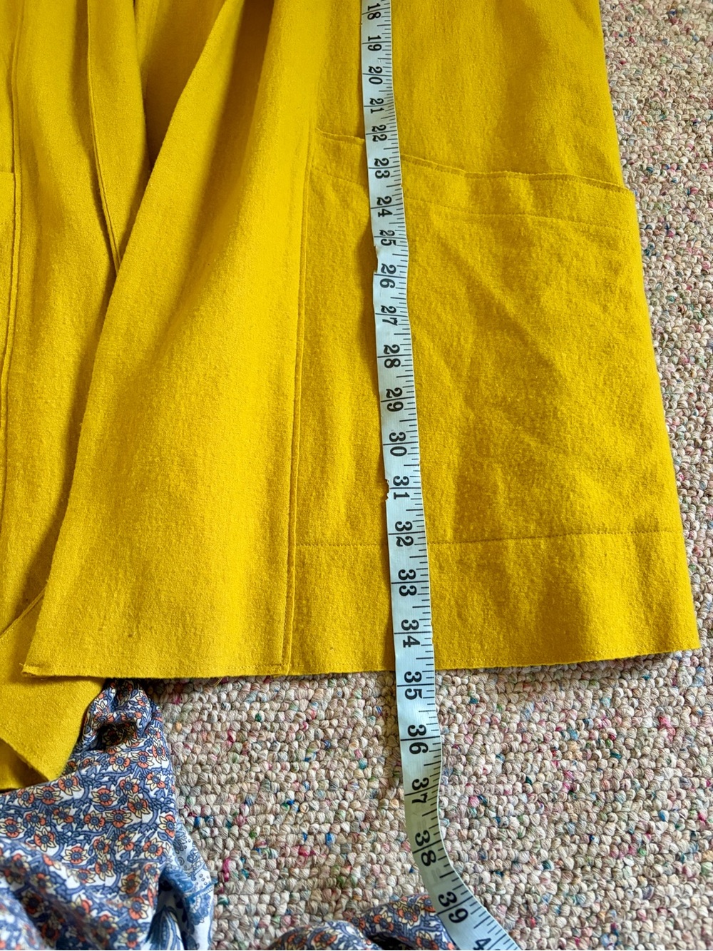 EILEEN FISHER Boiled Wool Shawl Collar Long Jacket Blazer Mustard - Picture 8 of 9